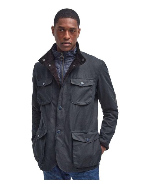 Barbour Blue Giacca Ogston Wax Blu for men