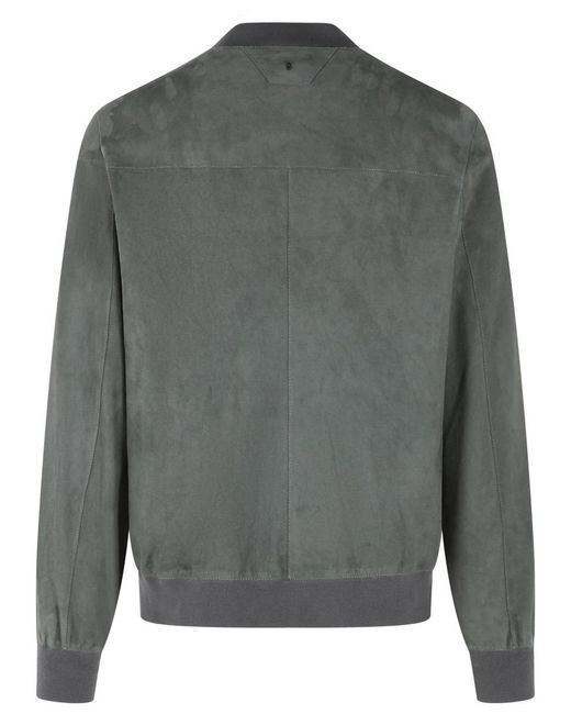 Salvatore Santoro Gray Grey Leather Jacket for men