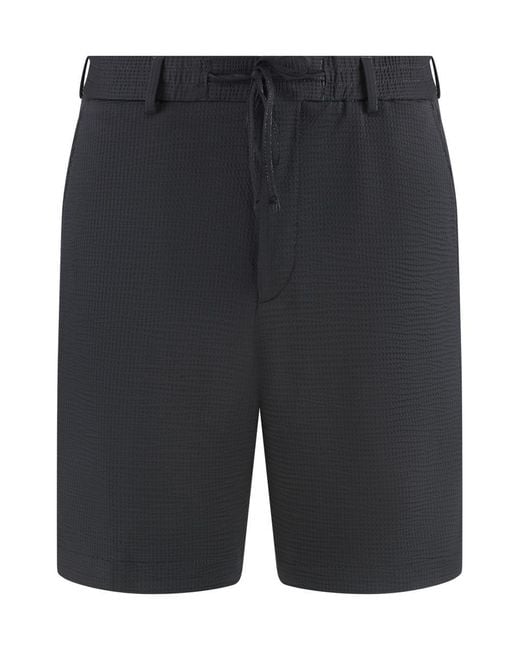Boss Gray Techno Fabric Bermuda-Shorts for men