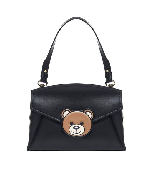 Moschino Black Teddy Bear Flap Tote Bag