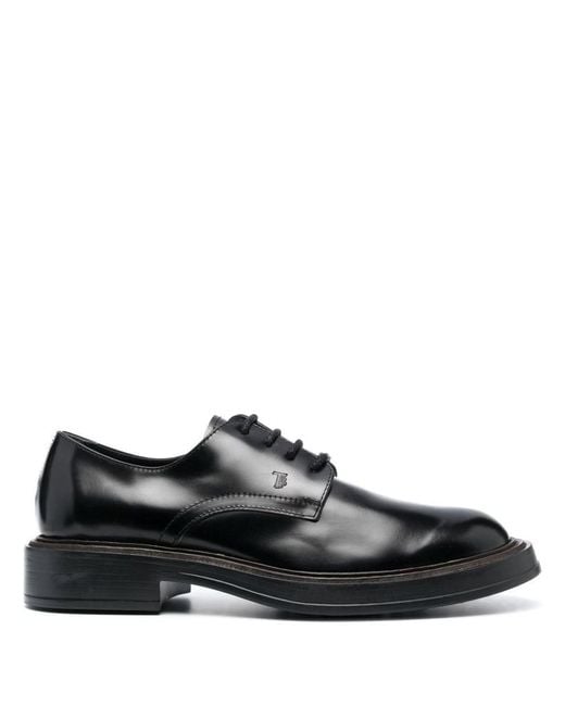 Tod's Black Lace-up Oxford Shoes for men