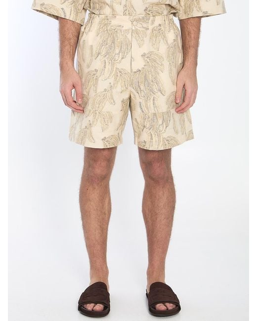 Jacquemus Natural Aloe Bermuda Shorts for men