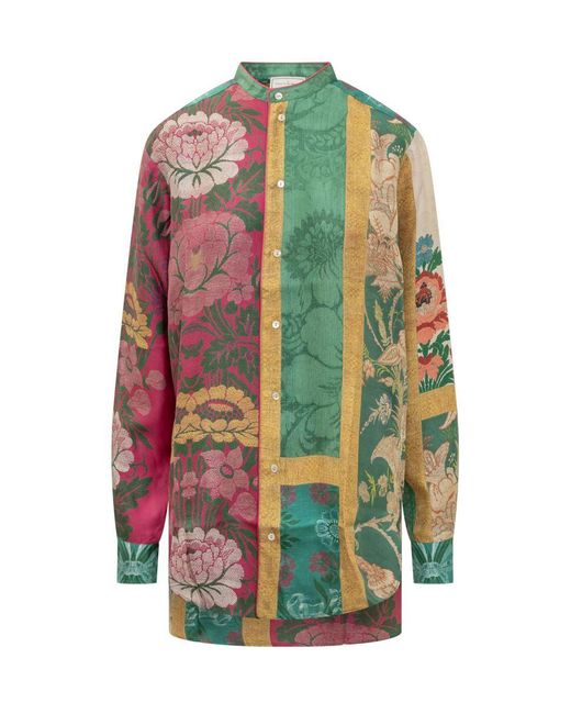 Pierre Louis Mascia Multicolor Pierre Louis Mascia Silk Shirt With Floral Pattern