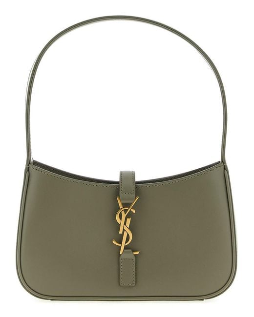 Saint Laurent Green 'hobo Le 5 À 7' Mini Handbag
