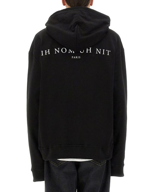 Ih Nom Uh Nit Black Leopard Mask Print Sweatshirt for men