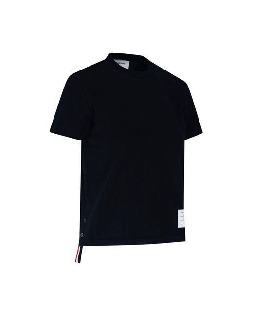 Thom Browne Black T-Shirts And Polos
