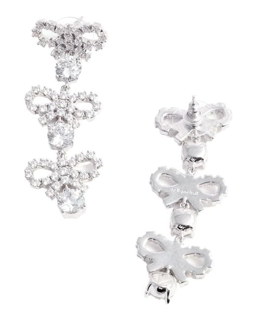 Self-Portrait White Earrings