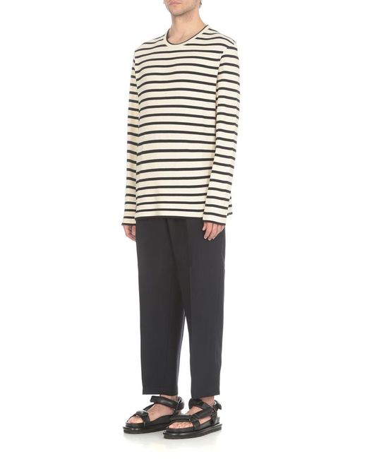 Jil Sander Black Multi Stripe Sweatshirt for men