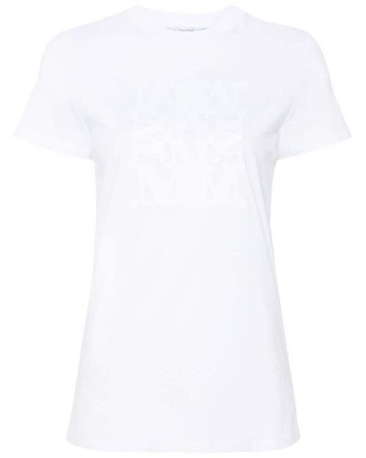 Max Mara White Logo Cotton T-Shirt