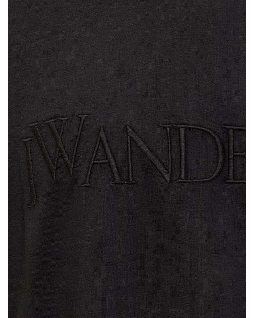 J.W. Anderson Black T-shirt With Embroidered Logo for men