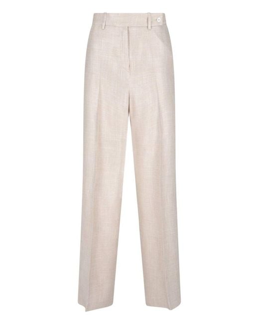 Kiton White Straight Pants