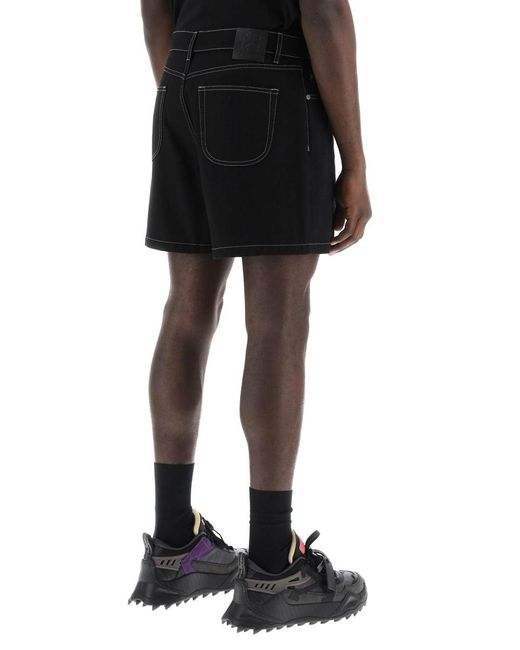 Off-White c/o Virgil Abloh Black Off- "Denim Bermuda Shorts With 90 for men