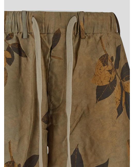 Uma Wang Green Printed Trouser for men