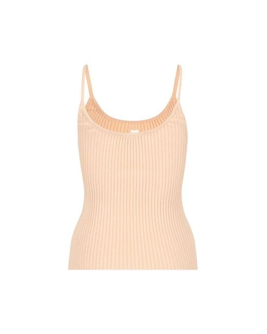Courreges Natural Knitted Tops