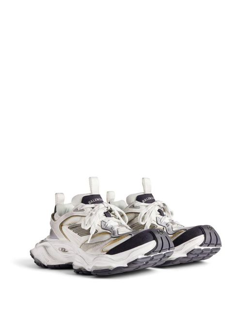 Balenciaga White Cargo Panelled Sneakers