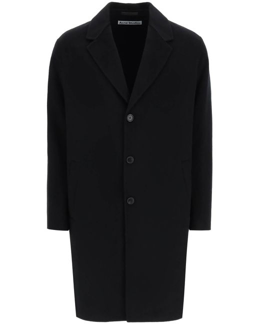 Acne Studios Double Wool Oversized Coat in Black for Men | Lyst Canada