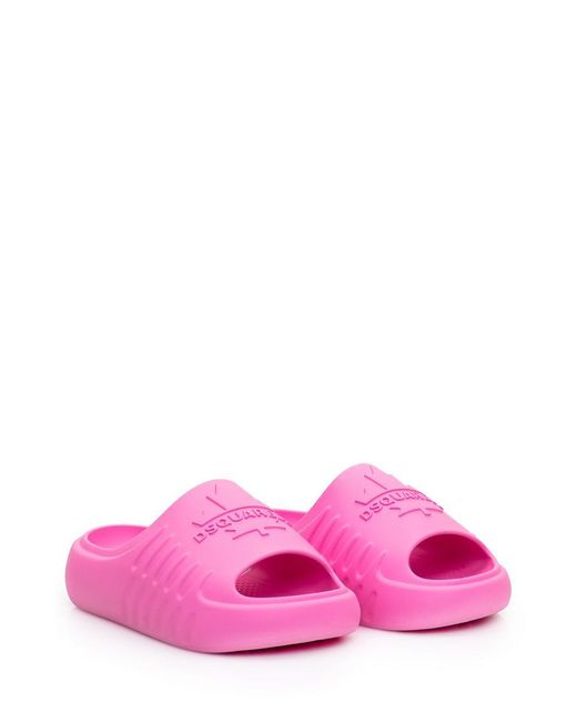 DSquared² Pink Slides With Logo