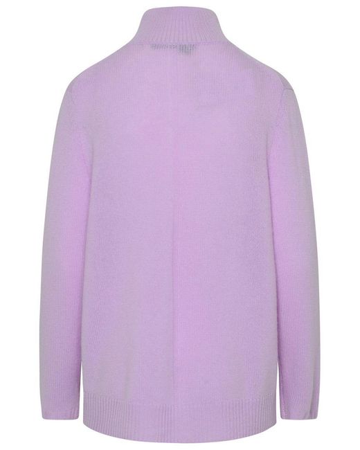 360cashmere Purple Luella Lilac Cashmere Turtleneck Sweater