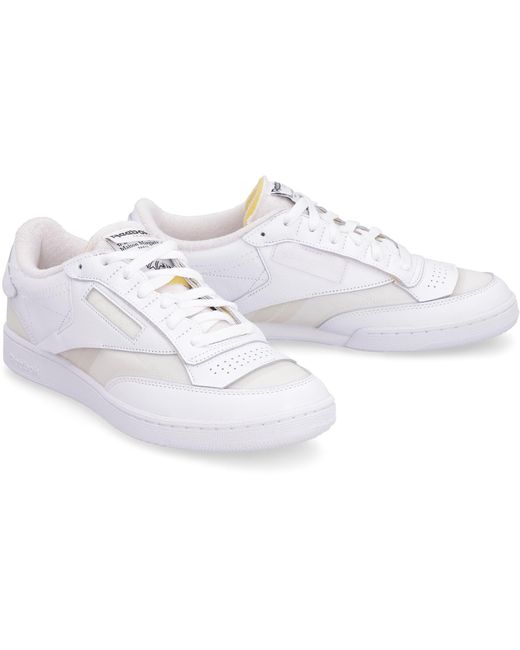 Maison Margiela White Mm X Reebok - Leather Low-top Sneakers