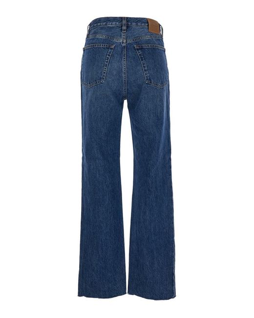 Totême  Blue 'Classic Cut' Jeans With Logo Patch