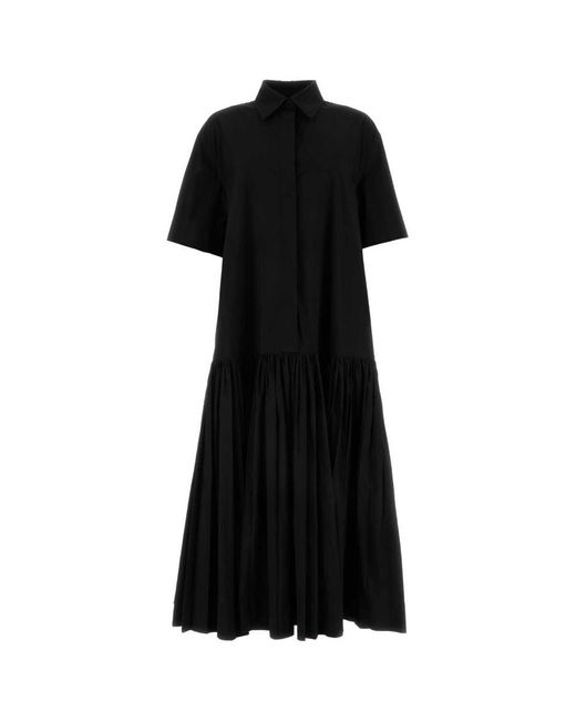 Jil Sander Black Poplin Shirt Dress