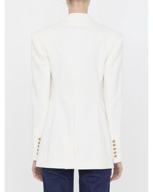 Balmain White Crêpe Jacket