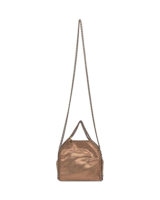 Stella McCartney Brown Falabella Tiny Bronze Bag