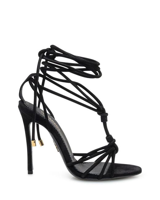 DSquared² Black Sandals With Laces And High Heel