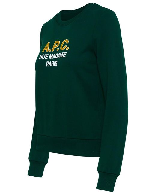 A.P.C. Green Cotton Sweatshirt
