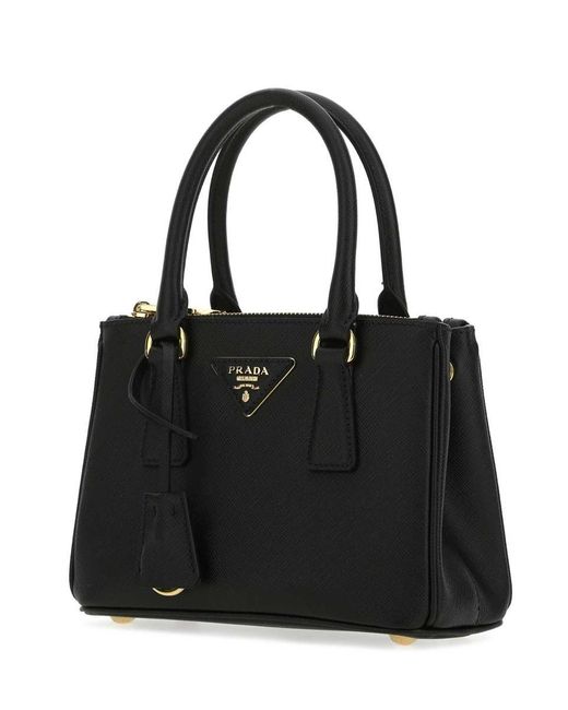 Prada Mini Kirsten Saffiano Leather Tote Bag