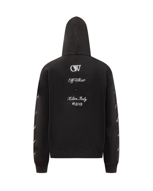 Off-White c/o Virgil Abloh Black Zipper Sweatshirt With Logo 23 for men