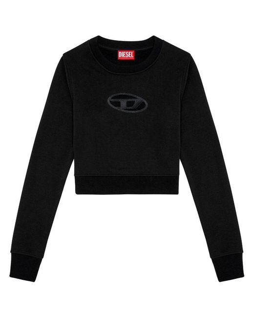 DIESEL Black Logo Cotton Sweatshirt