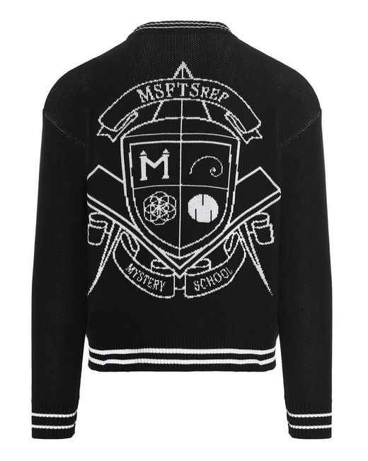 Msftsrep Black Jacquard Logo Sweater for men