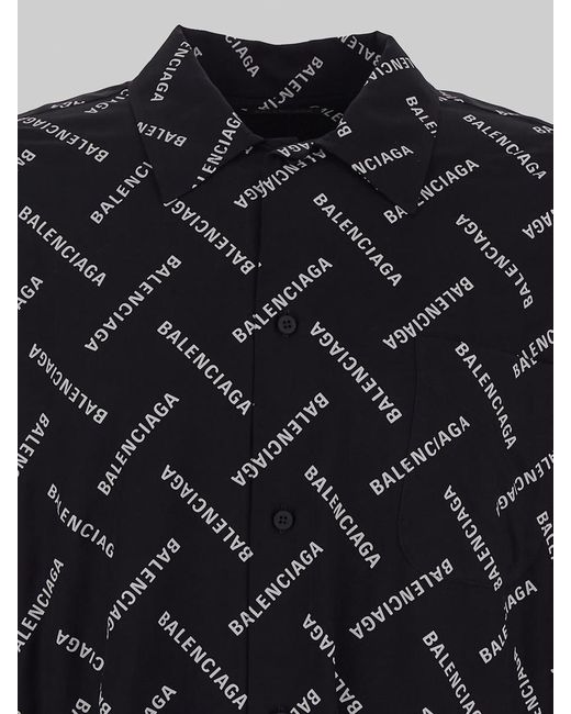 Balenciaga Black Logoed Shirt
