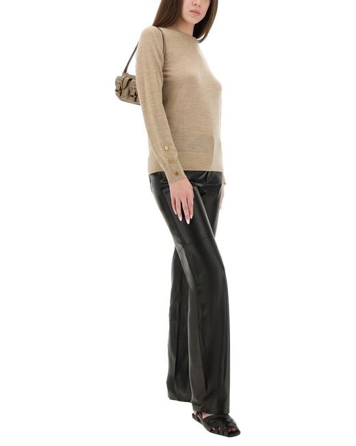 Michael Kors Natural Regular Fit Merino Wool Sweater