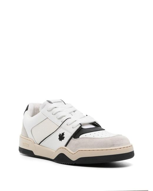 DSquared² White Skate Leather Sneakers for men