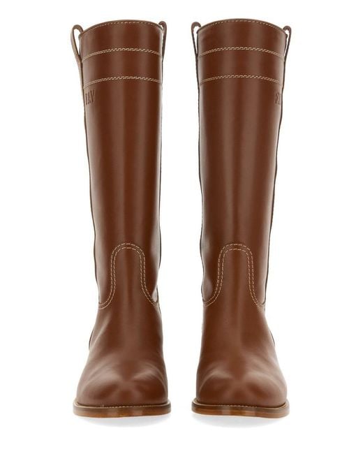 Fay Brown Leather Boot