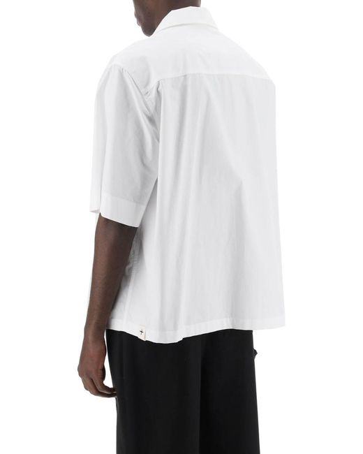 Jil Sander White Camicia Manica Corta Boxy Fit for men