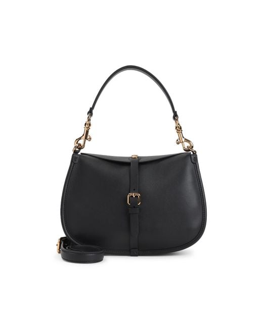 Etro Black Hobo Leather Crossbody Bag
