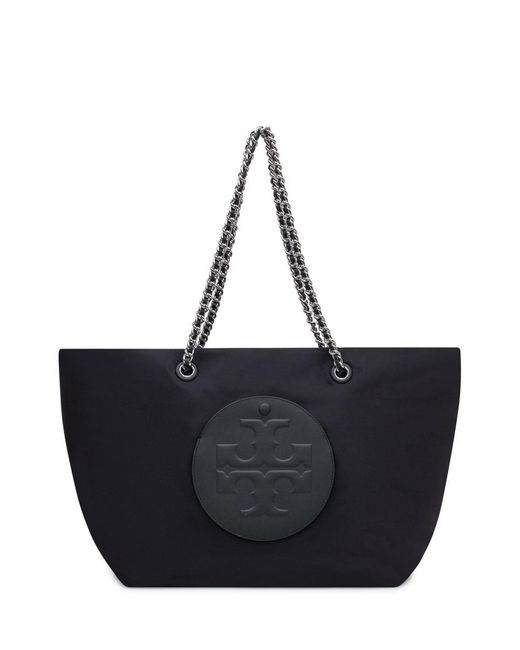 Tory Burch Black Shopper With Chain
