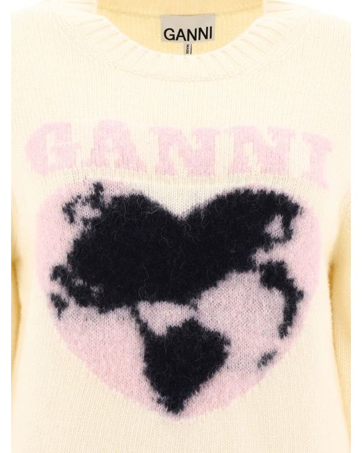Ganni Black " Love" Sweater