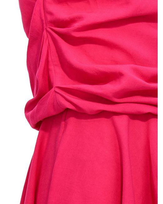 Rochas Pink Draping Neckline Dress