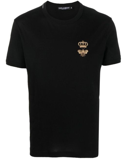 Dolce & Gabbana Black Logo Cotton T-shirt for men