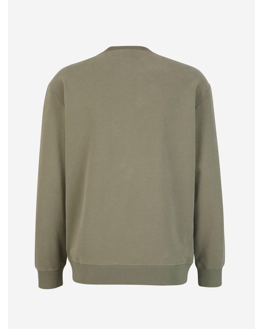 Brunello Cucinelli Green Cotton Crewneck Sweatshirt for men