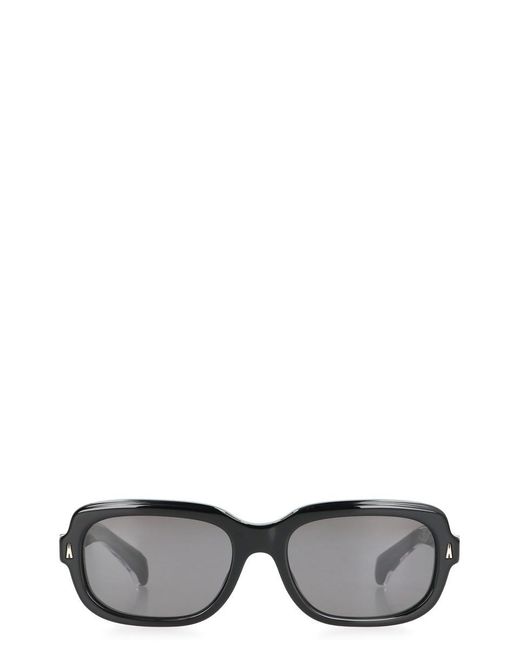 Moncler Black Suntrap Rectangular Frame Sunglasses for men