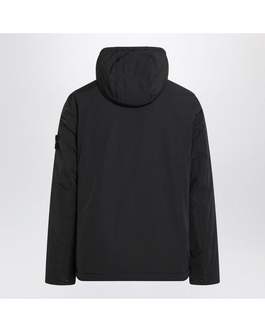 Stone Island Black Padded Zip-Up Jacket for men