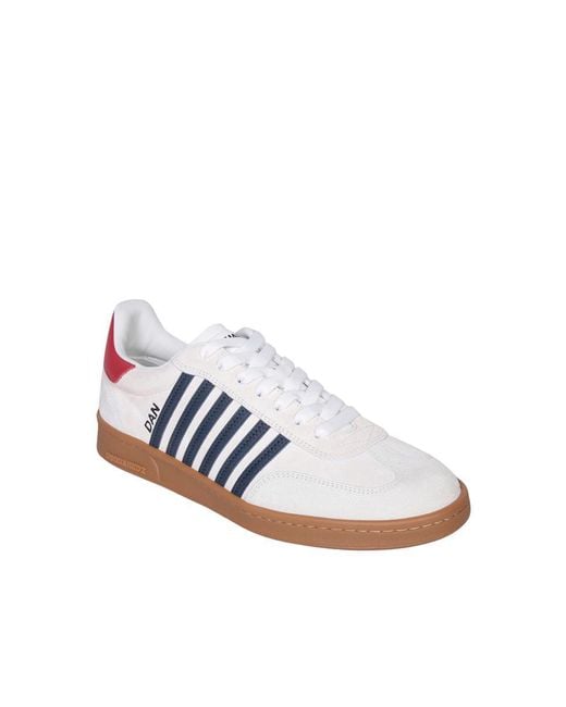DSquared² White Leather Boxer Sneakers for men