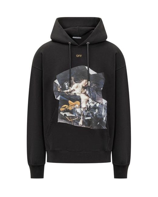 Off-White c/o Virgil Abloh Black Hoodie With Print for men