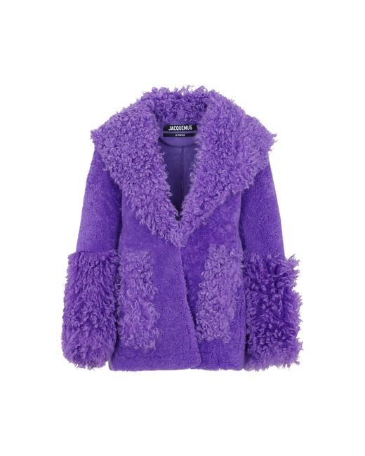 Jacquemus Fur La Veste Piobbu Coat in Pink & Purple (Purple) - Save 4% | Lyst