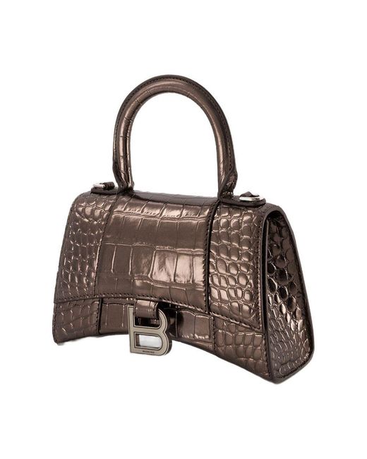 Balenciaga Brown Hourglass Xs Bag
